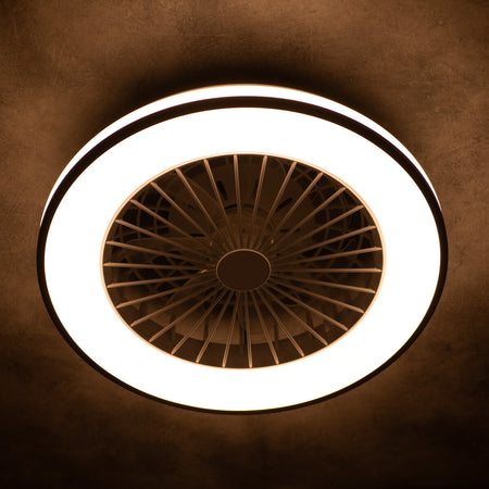 Deckenleuchte mit Ventilator PLAVE LED CCT: Einstellbare Farbtemperatur und Luftstrom für Perfekte Raumbeleuchtung