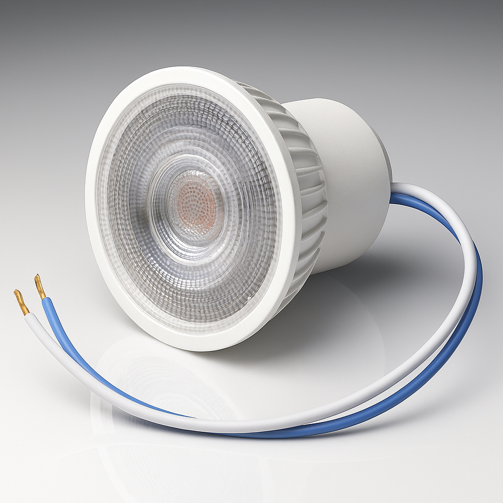 10x LED Einbauleuchte 5W, 38°, Dimmbar, 230V, Ø50mm, Flach 22mm - Ersatz Für GU10 Strahler (3000K Warmweiß)