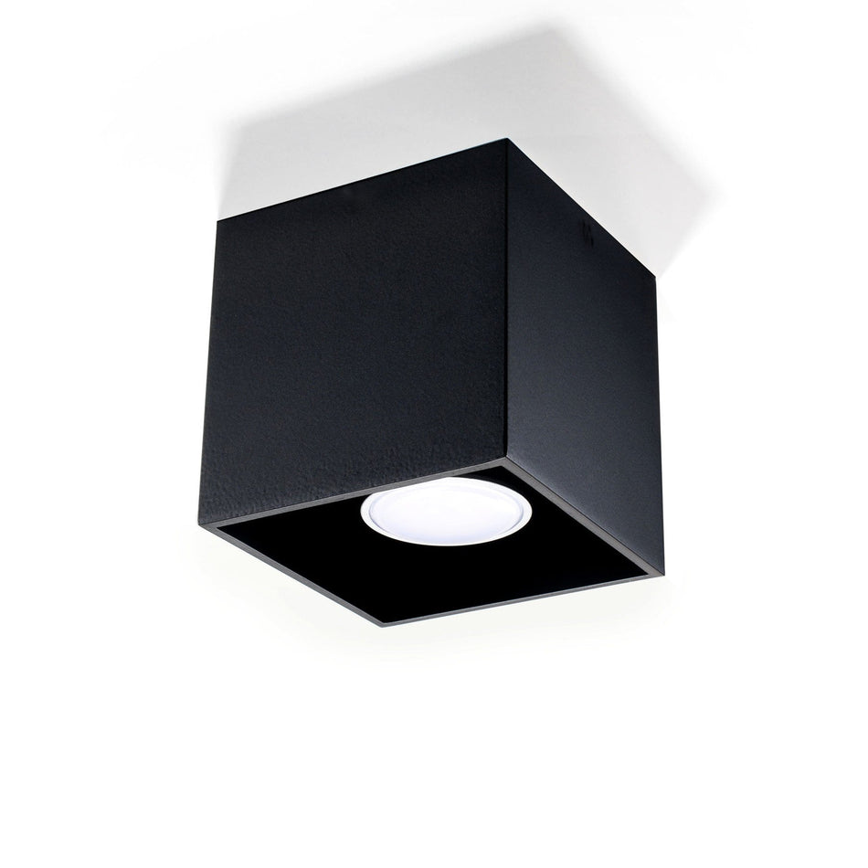 Deckenleuchte Aufbauleuchte aus Aluminium -1 Eckig Schwarz IP20 GU10 230V