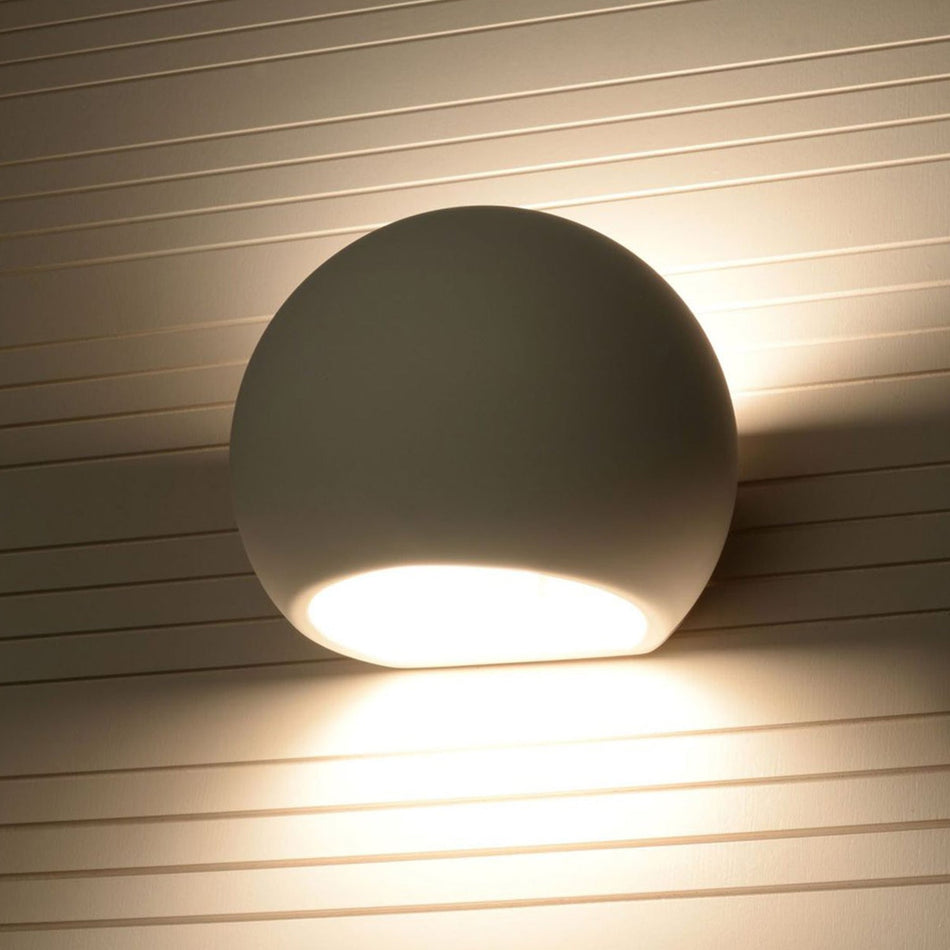 Wandleuchte Keramik Weiß 60W E27 IP20