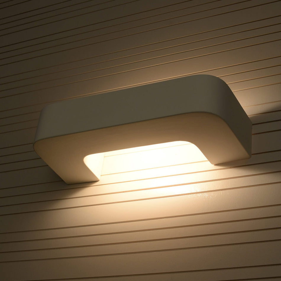 Wandleuchte Keramik Weiß 60W E27 IP20