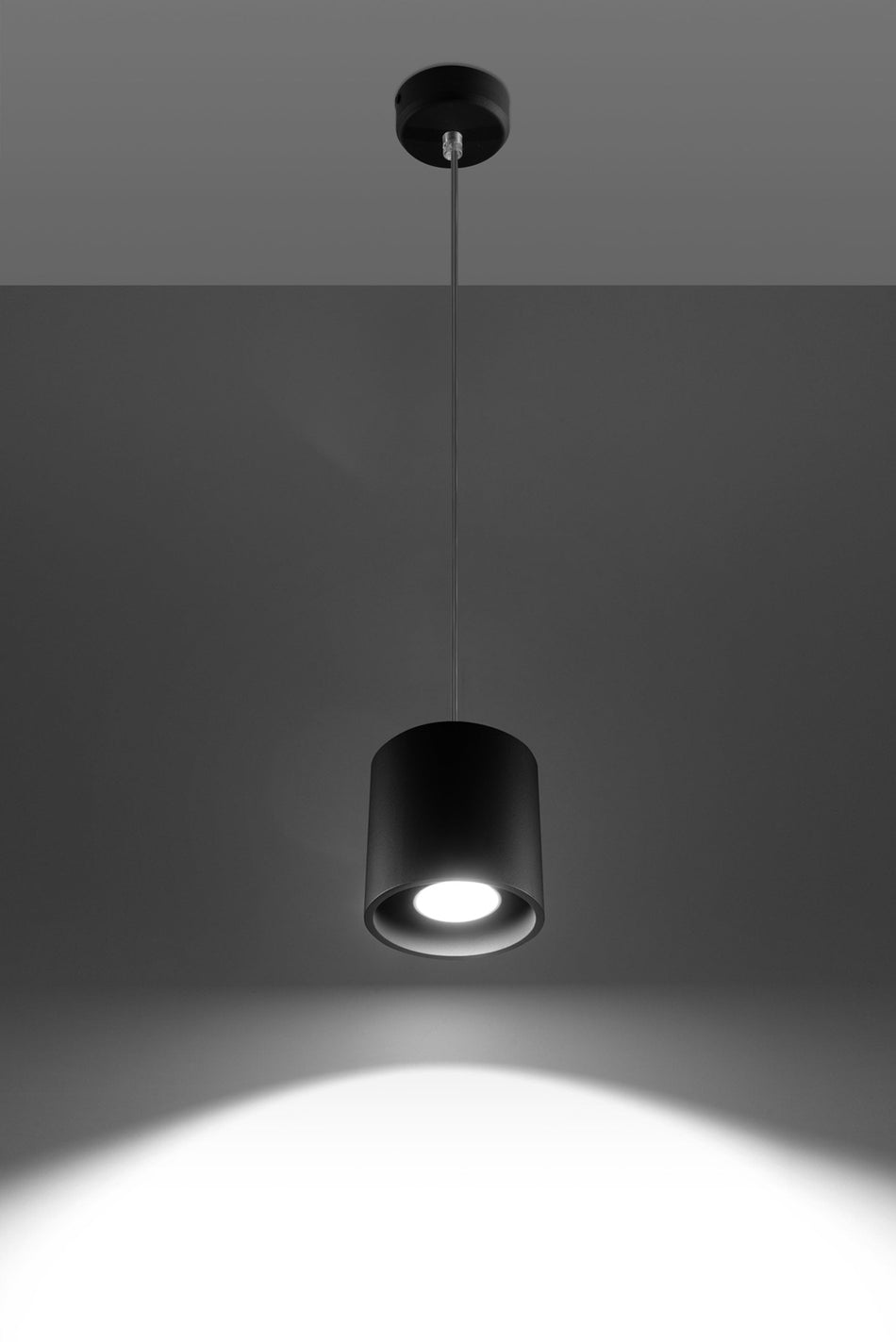 Pendelleuchte aus Aluminium -1 Rund Schwarz IP20 GU10 230V