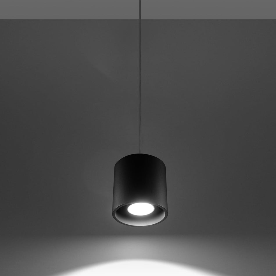 Pendelleuchte aus Aluminium -1 Rund Schwarz IP20 GU10 230V
