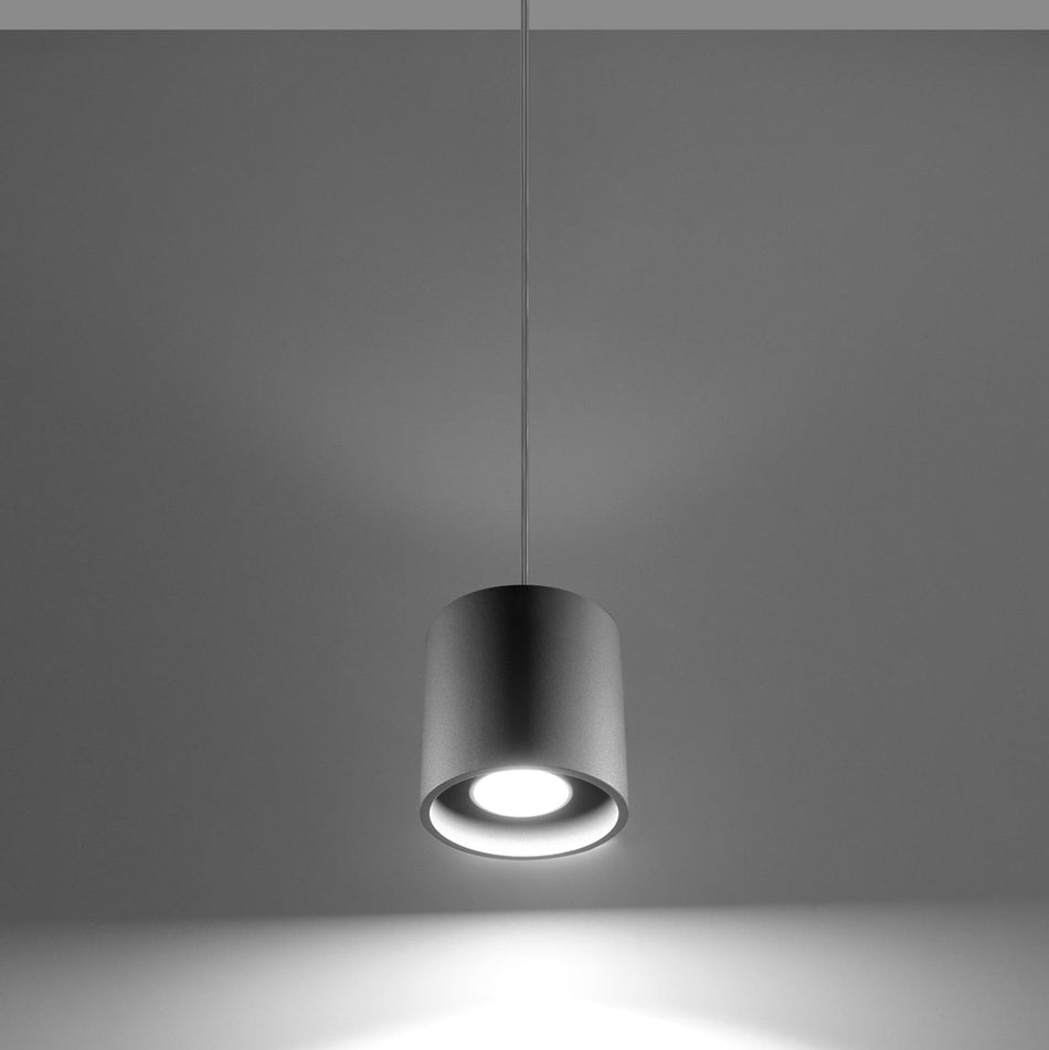 Pendelleuchte aus Aluminium -1 Rund Grau IP20 GU10 230V
