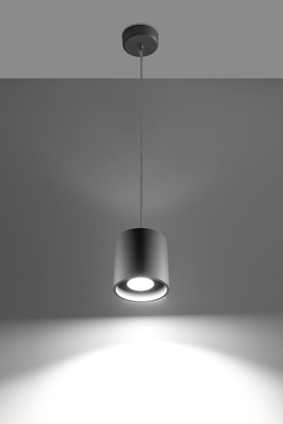 Pendelleuchte aus Aluminium -1 Rund Grau IP20 GU10 230V