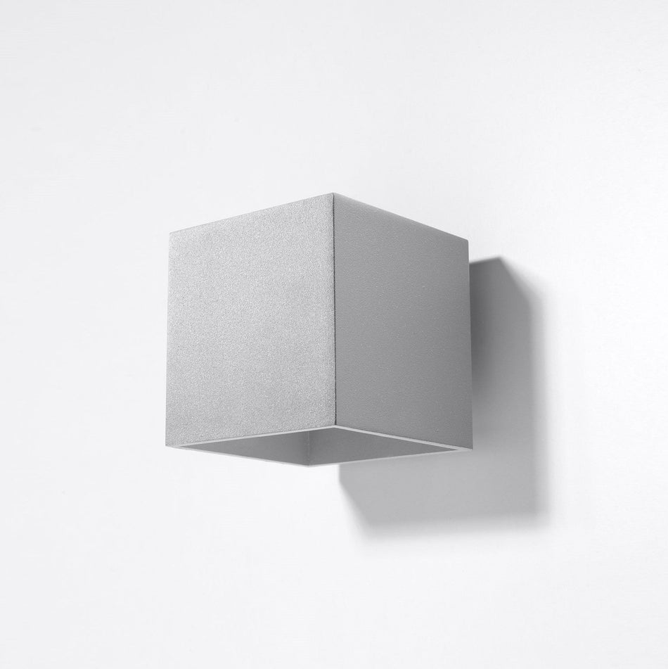 Wandleuchte aus Aluminium -1 Eckig Grau IP20 G9 230V