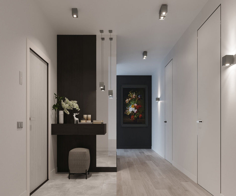 Deckenleuchte Aufbauleuchte aus Aluminium -2 Eckig Grau IP20 GU10 230V