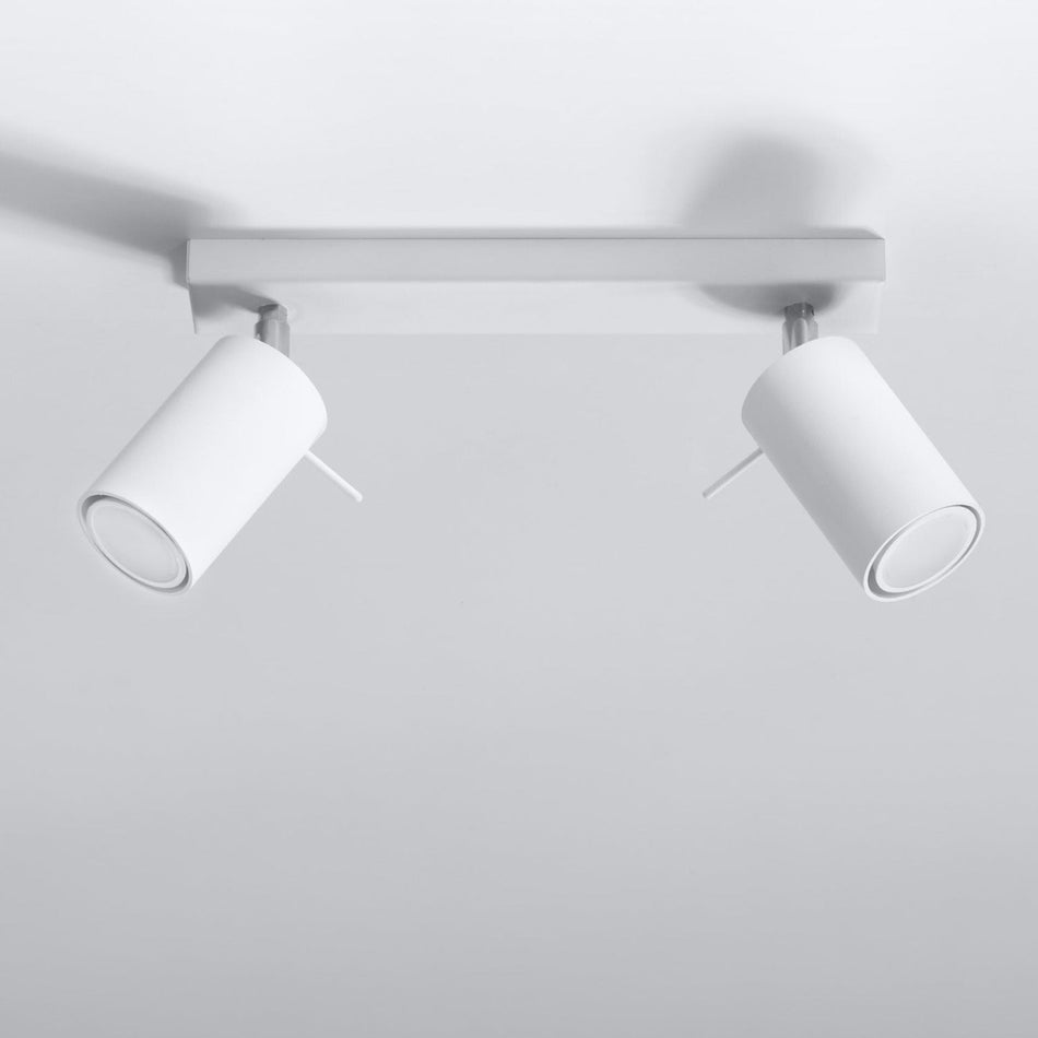 Ceiling light 2 white made of steel 2x 40W IP20 GU10 230V