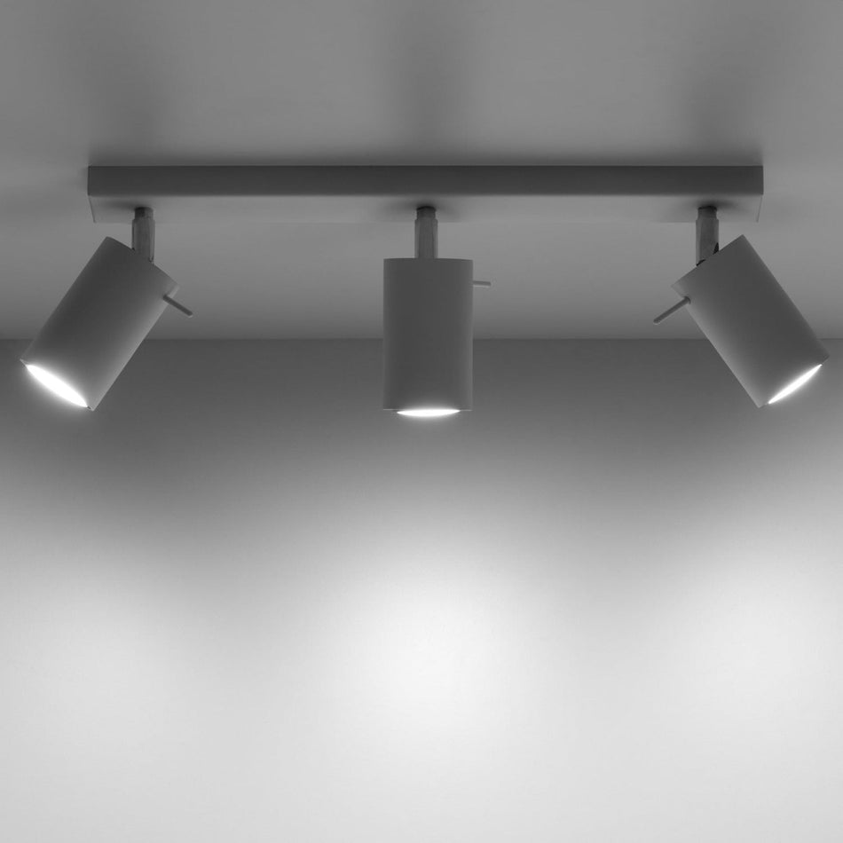 Ceiling light 3 white made of steel 3x 40W IP20 GU10 230V