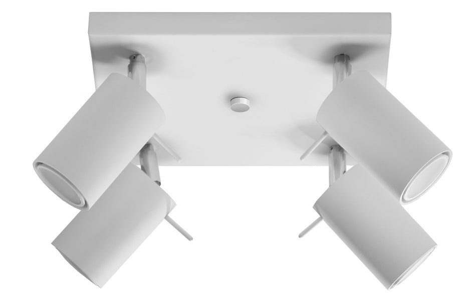 Ceiling light 4 white made of steel 4x 40W IP20 GU10 230V