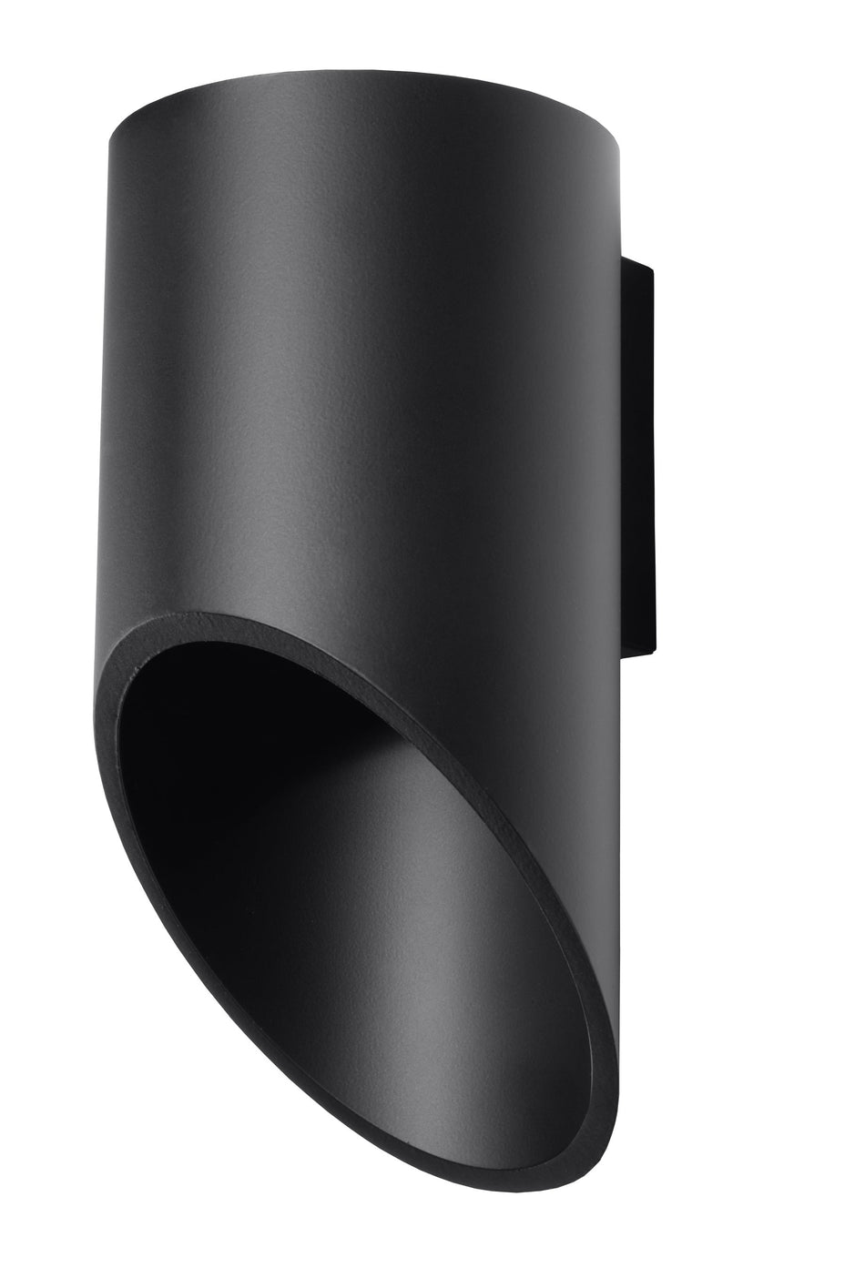 Applique murale en aluminium -20 ronde noire 20cm x Ø10cm x 12cm G9 IP20 230V