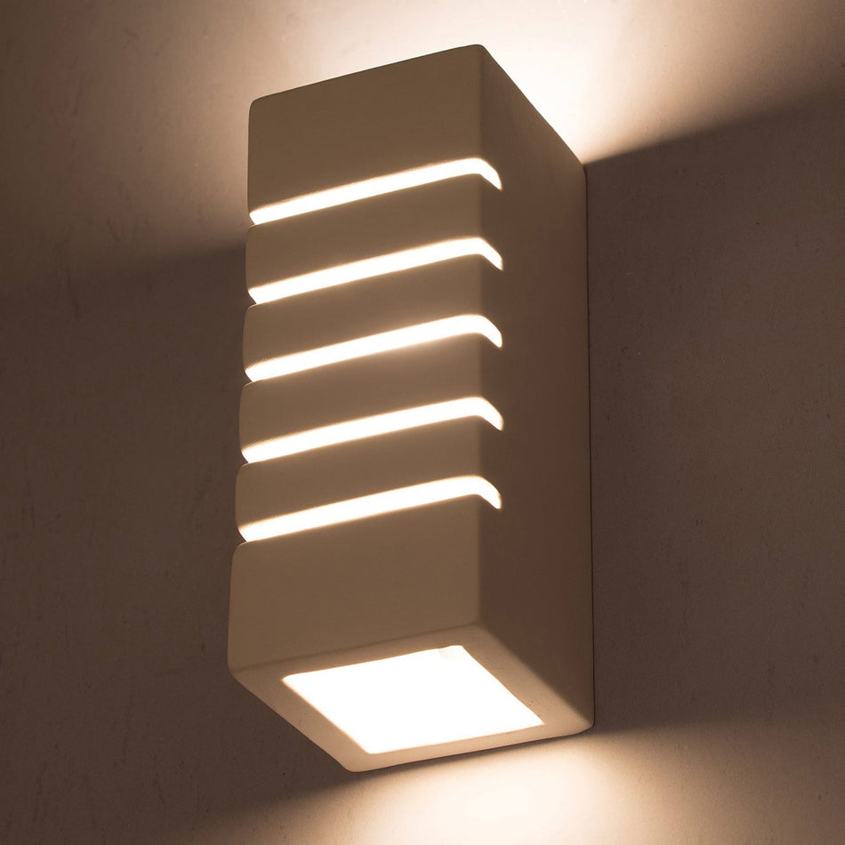 Wandleuchte Keramik Weiß 60W E27 IP20