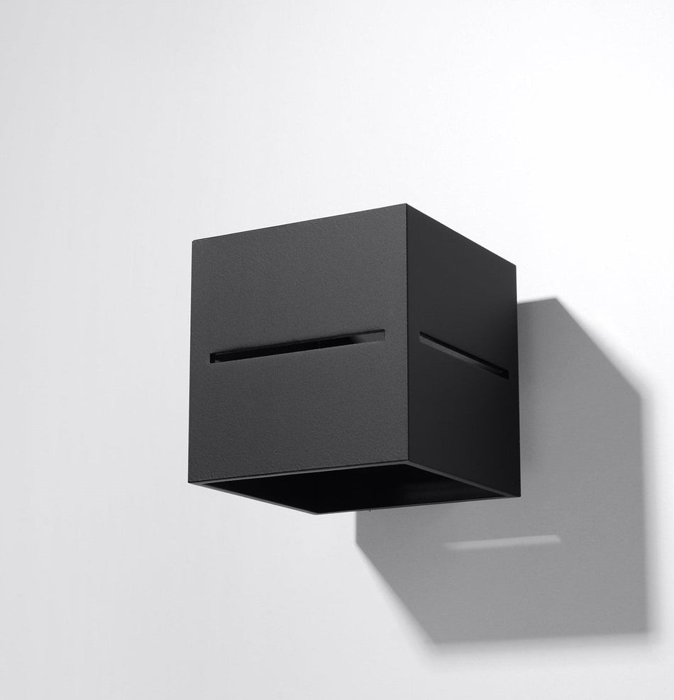 Wandleuchte aus Aluminium Eckig Schwarz IP20 G9 230V