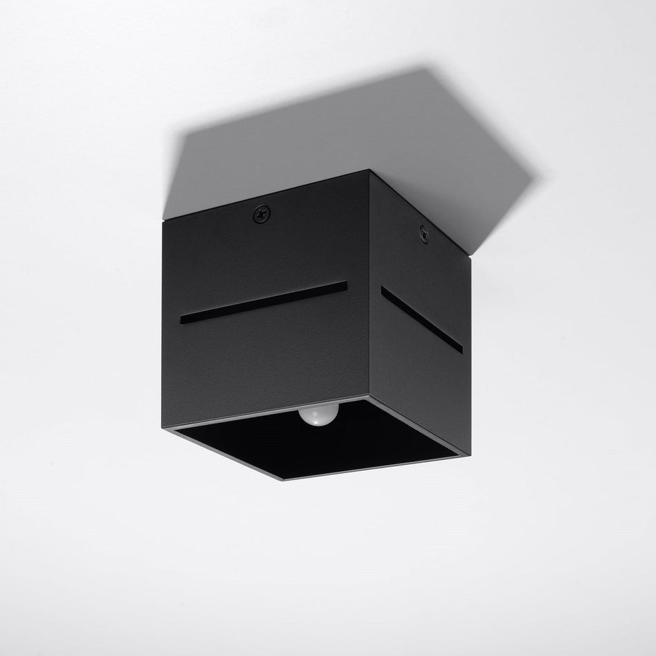Deckenleuchte Aufbauleuchte aus Aluminium Eckig Schwarz IP20 G9 230V