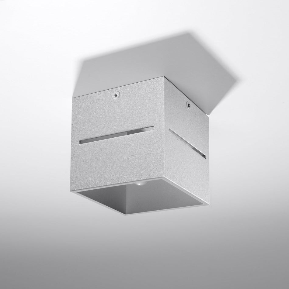 Deckenleuchte Aufbauleuchte aus Aluminium Eckig Grau IP20 G9 230V