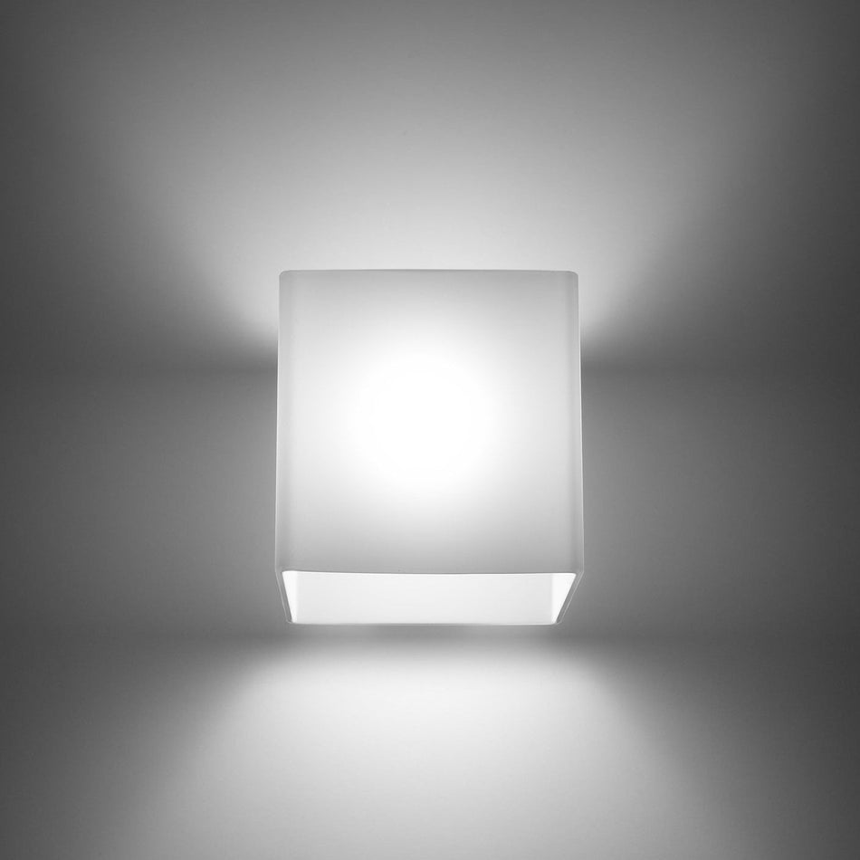 Wandleuchte aus Glas Eckig Weiß IP20 G9 230V