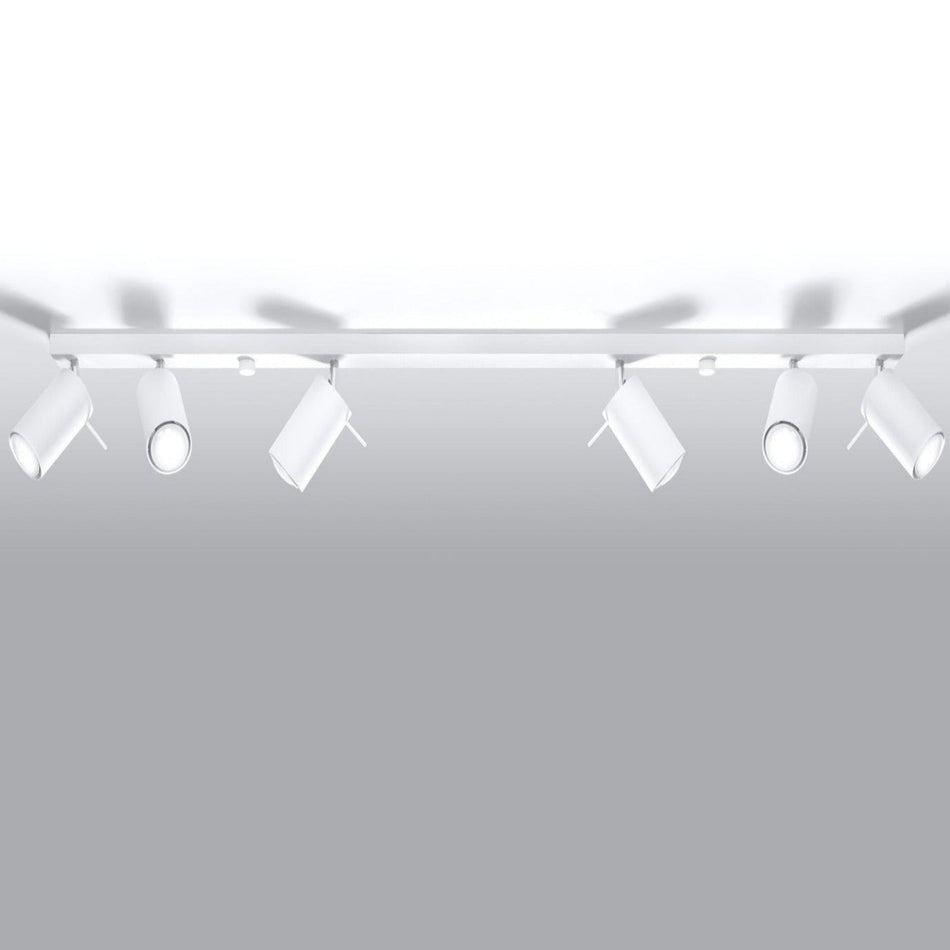 Ceiling light 6L white made of steel 6x 40W IP20 GU10 230V