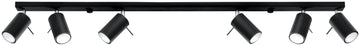 Plafonnier 6L noir en acier 6x 40W IP20 GU10 230V