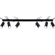 Plafonnier 6L noir en acier 6x 40W IP20 GU10 230V