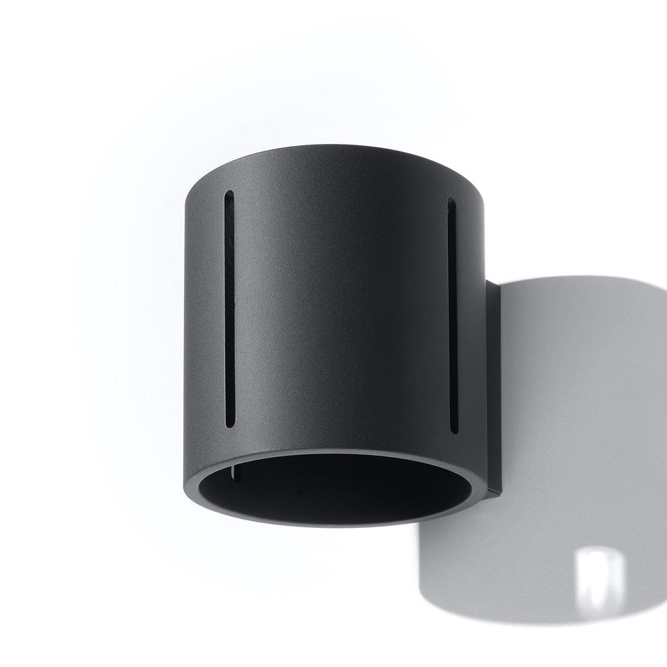 Wandleuchte aus Aluminium Rund Schwarz IP20 G9 230V
