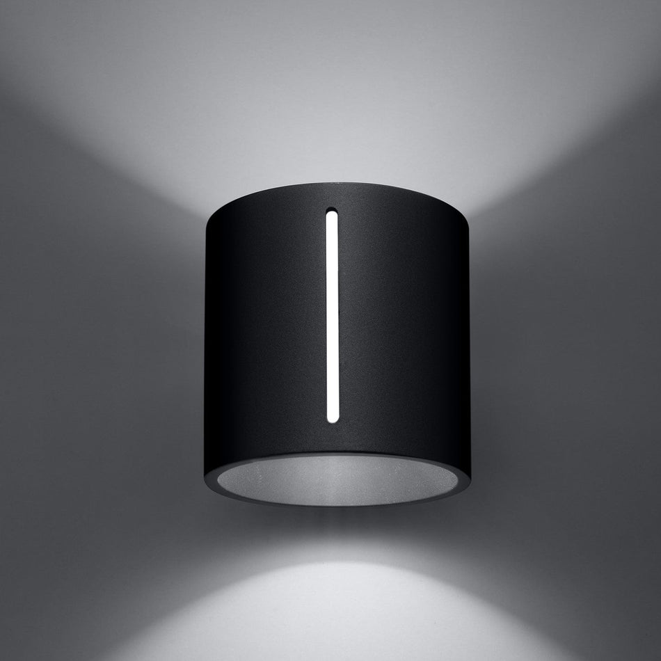 Wandleuchte aus Aluminium Rund Schwarz IP20 G9 230V