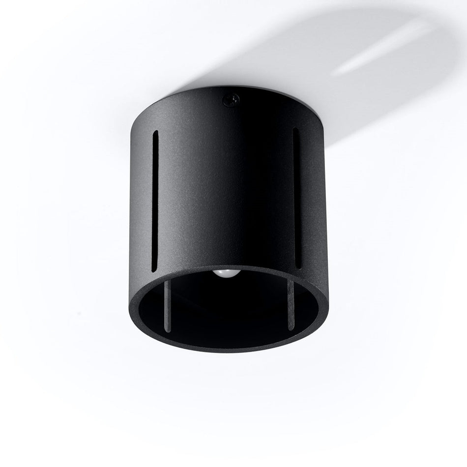 Deckenleuchte Aufbauleuchte aus Aluminium Rund Schwarz IP20 G9 230V
