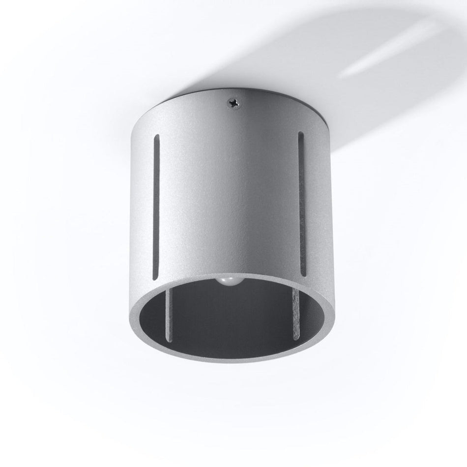 Deckenleuchte Aufbauleuchte aus Aluminium Rund Grau IP20 G9 230V