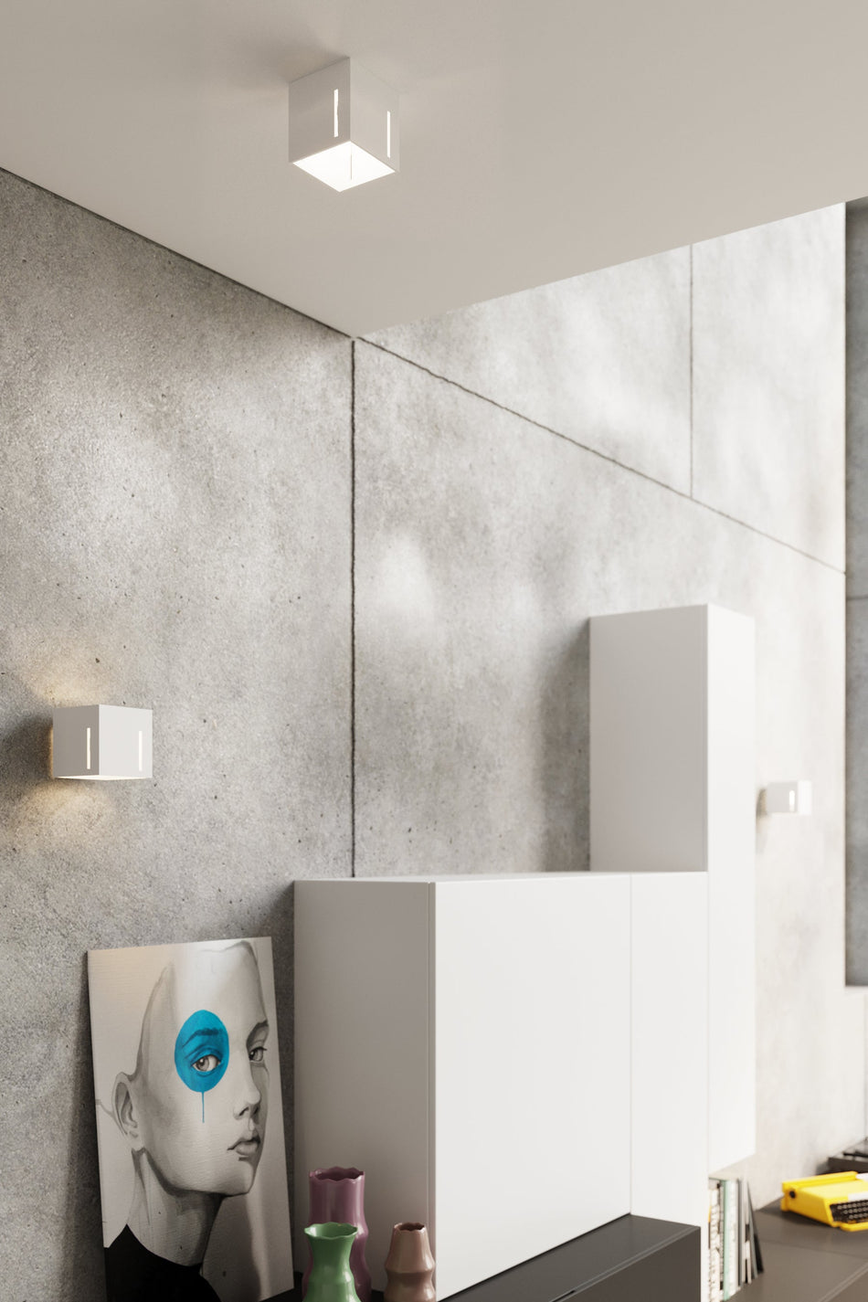 Deckenleuchte Aufbauleuchte Eckig Weiss IP20 G9 230V