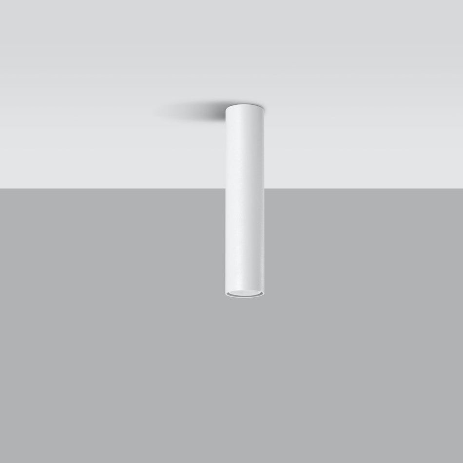 Ceiling light surface-mounted light made of steel -30 Round White Ø6cm x 30cm IP20 GU10 230V