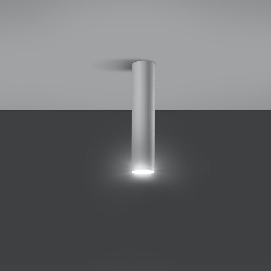 Ceiling light surface-mounted light made of steel -30 Round White Ø6cm x 30cm IP20 GU10 230V