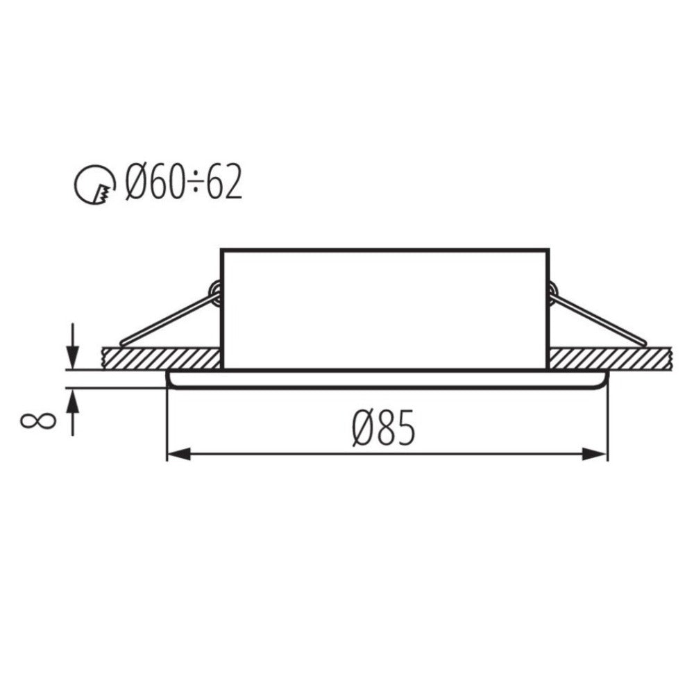 Spot encastrable en Sahl Rond Ø85mm IP44 GU5.3 GU10 12V 230V