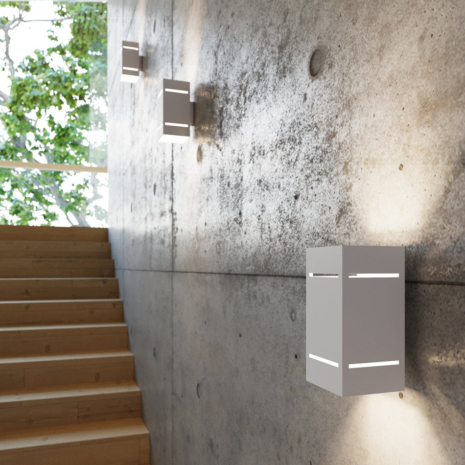 Wandleuchte aus Aluminium Eckig Weiss IP20 G9 230V