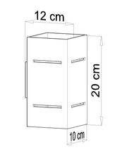 Applique murale en aluminium carrée noire IP20 G9 230V