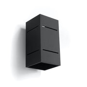Applique murale en aluminium carrée noire IP20 G9 230V
