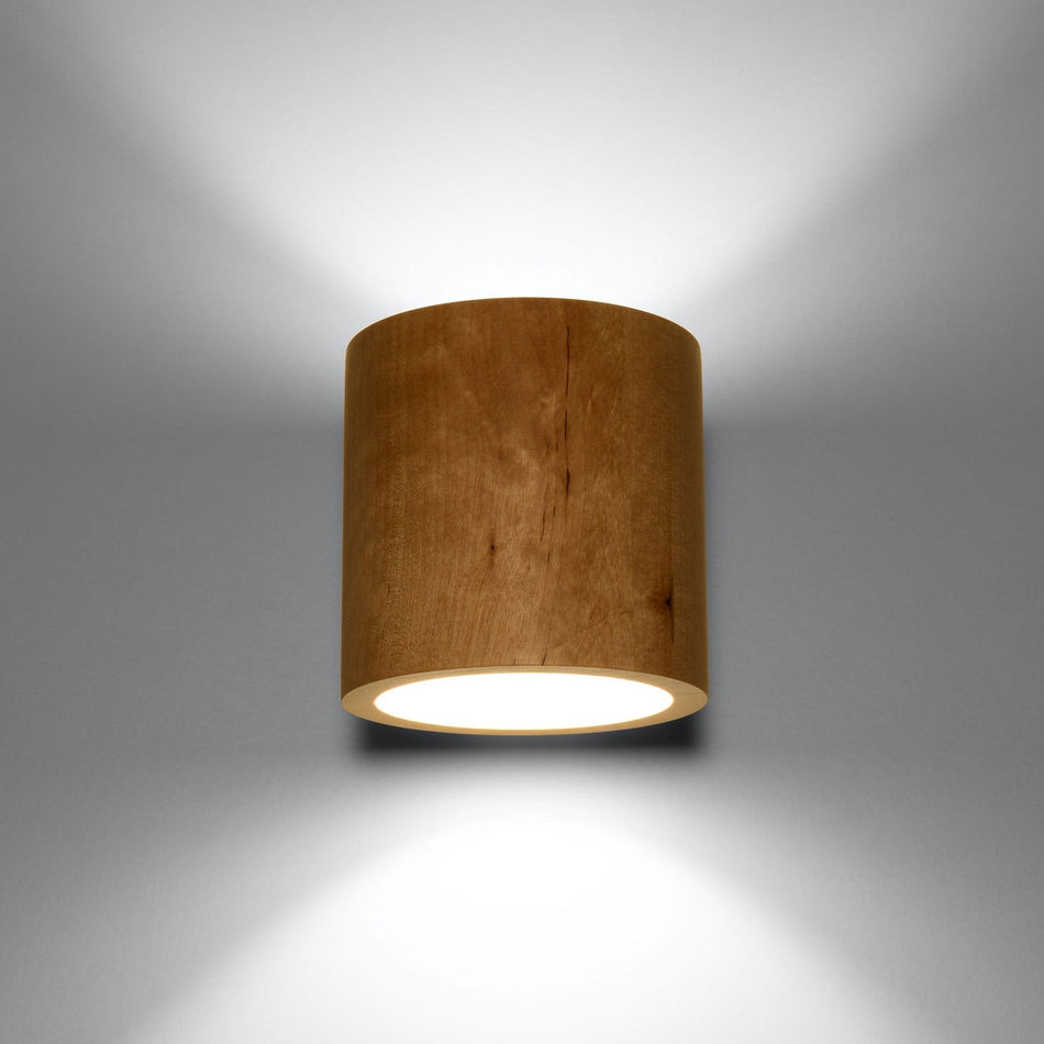 Wandleuchte Rund aus Holz max. 40W IP20 G9 230V