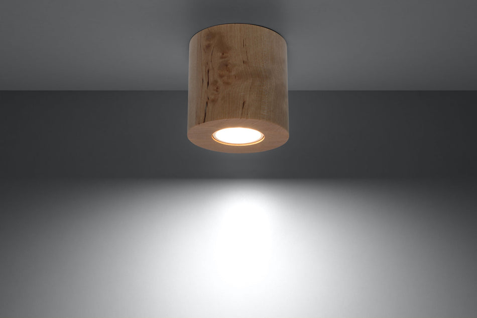 Aufbaustrahler Rund aus Holz max. 40W IP20 GU10 230V