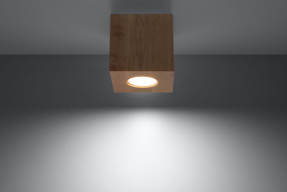Aufbaustrahler Eckig aus Holz max. 40W IP20 GU10 230V
