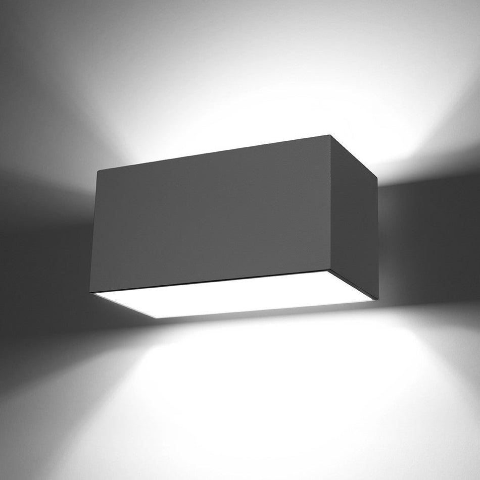 Wandleuchte aus Aluminium -MAXI Eckig Grau IP20 G9 230V