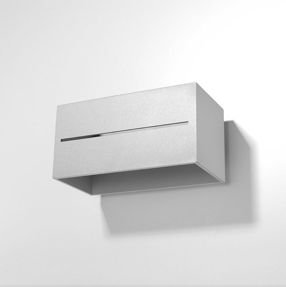 Wandleuchte aus Aluminium - MAXI Eckig Grau IP20 G9 230V