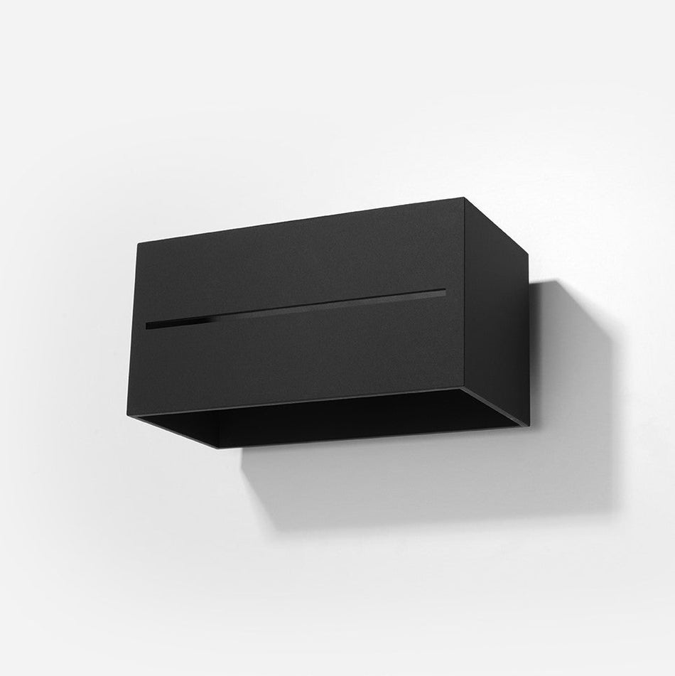 Wandleuchte aus Aluminium - MAXI Eckig Schwarz IP20 G9 230V