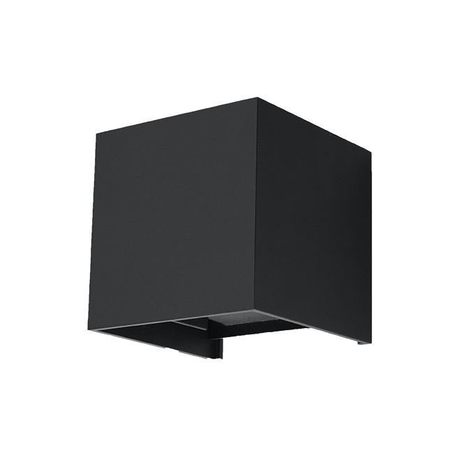 Wandleuchte schwarz warmweiß aus Aluminium 6W IP54 230V