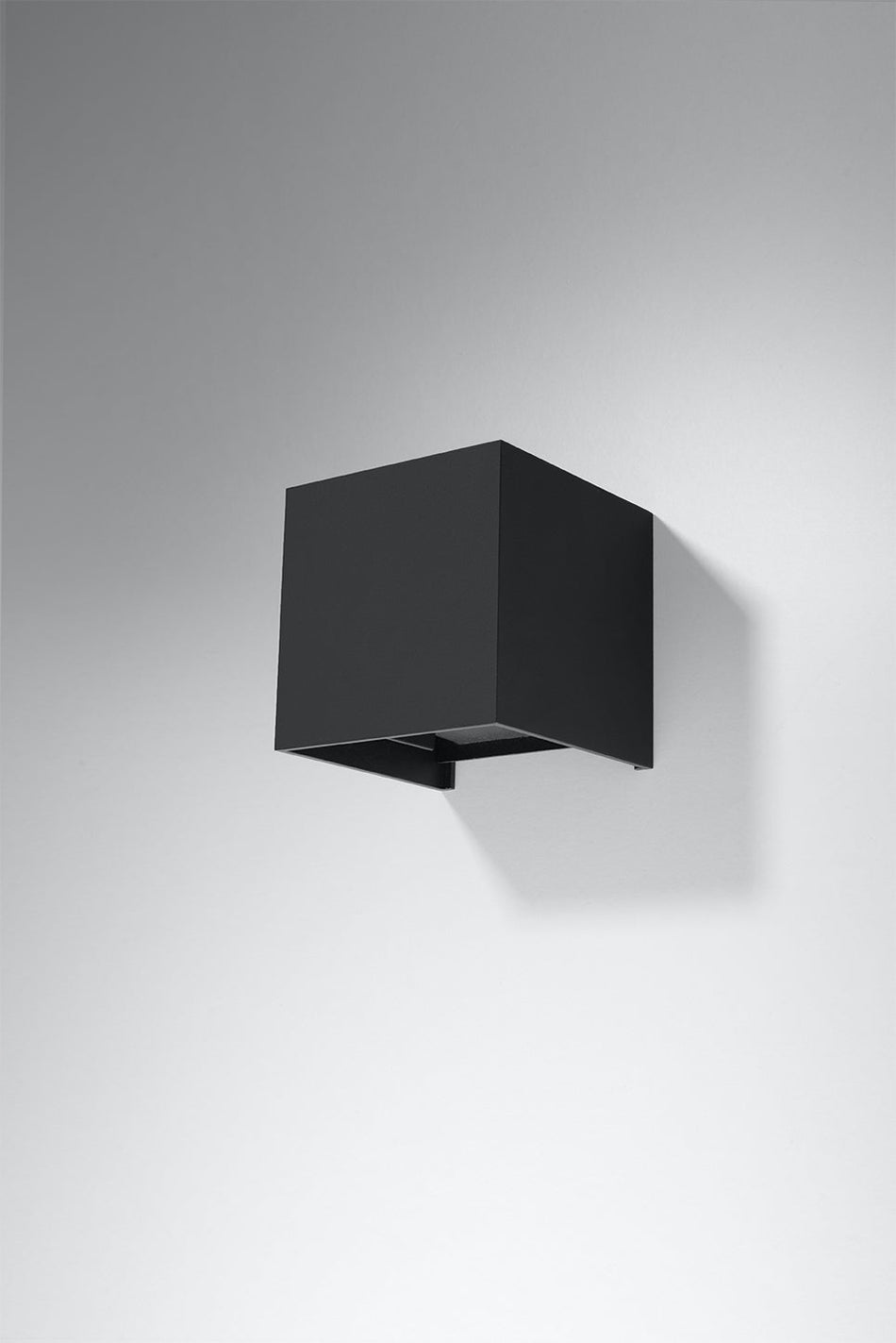 Wandleuchte schwarz warmweiß aus Aluminium 6W IP54 230V