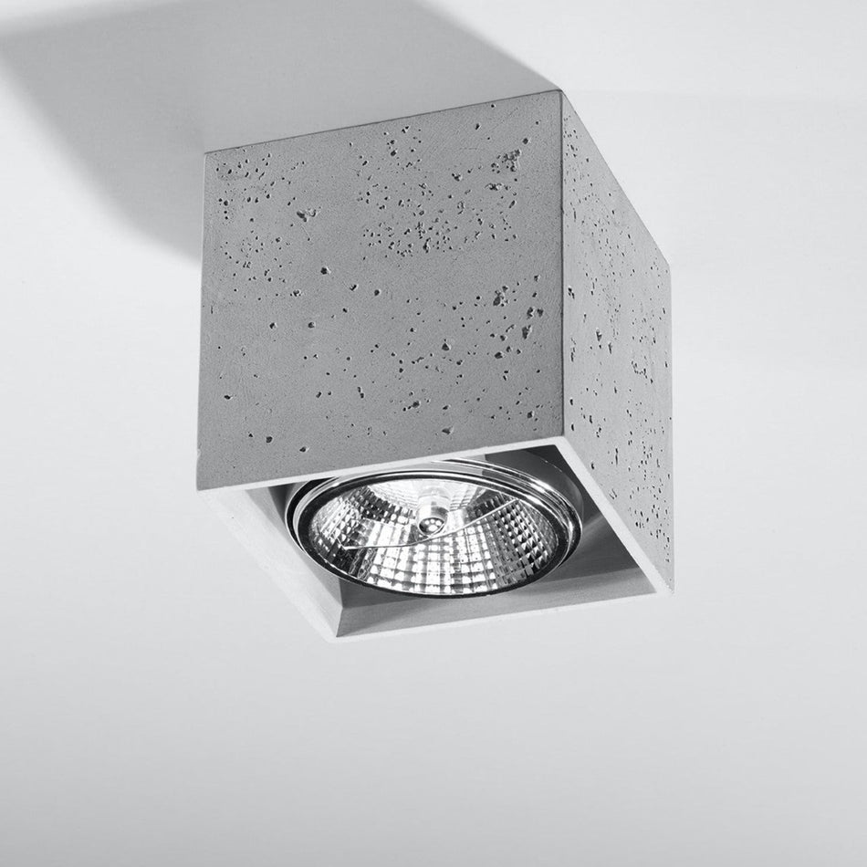 Aufbauleuchte aus Beton Eckig max. 40W IP20 GU10 ES111 230V