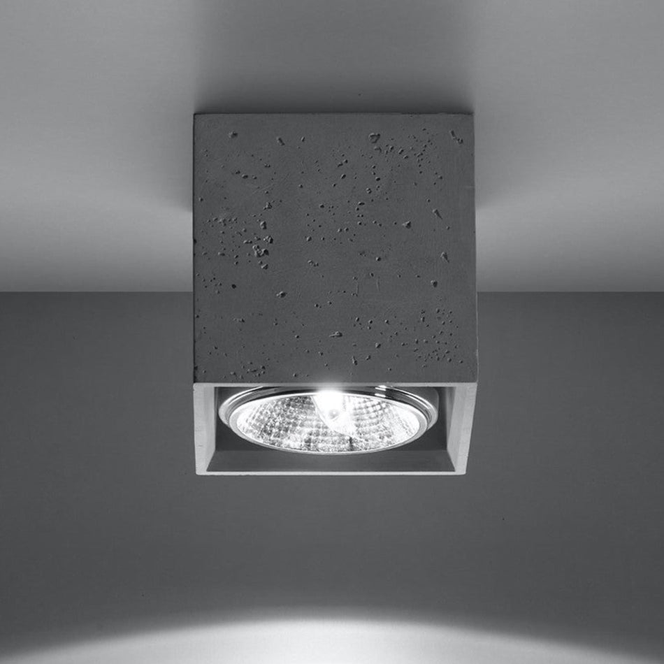 Aufbauleuchte aus Beton Eckig max. 40W IP20 GU10 ES111 230V