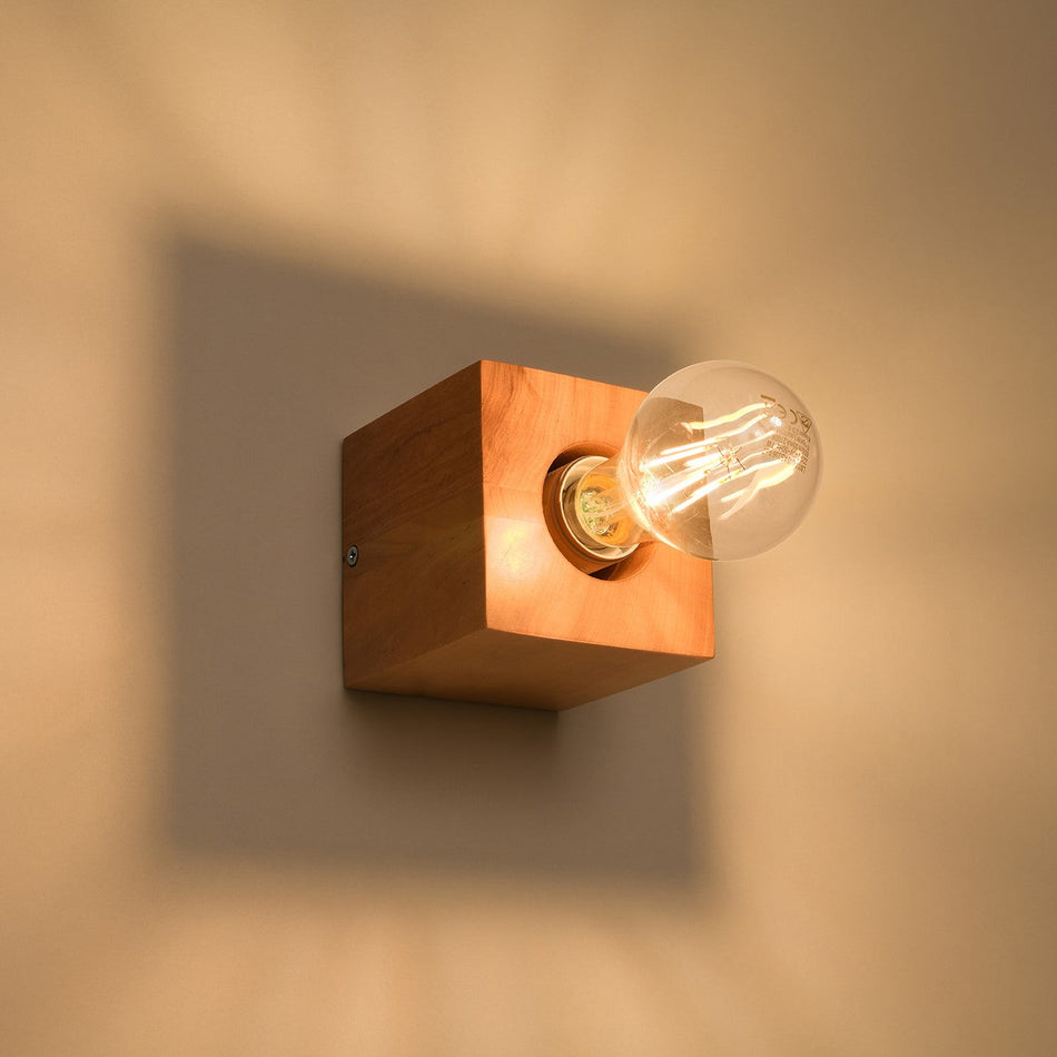Wandleuchte aus Holz max. 60W IP20 E27 230V