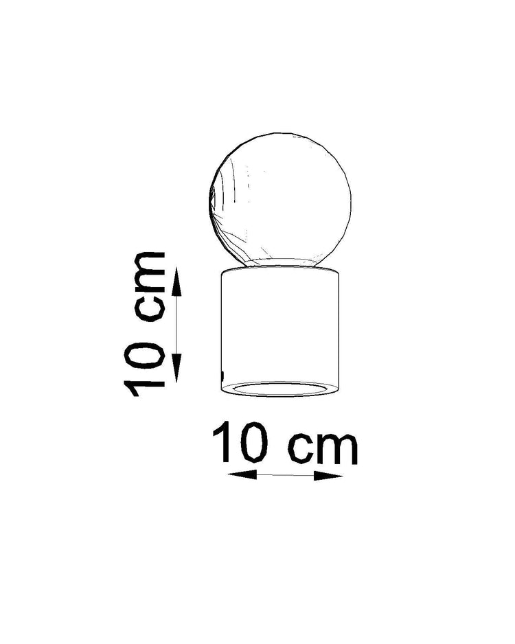 Tischleuchte aus Beton Rund Ø10cm x 10cm IP20 E27 230V