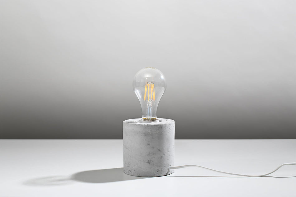 Lampe de table en béton ronde Ø10cm x 10cm IP20 E27 230V