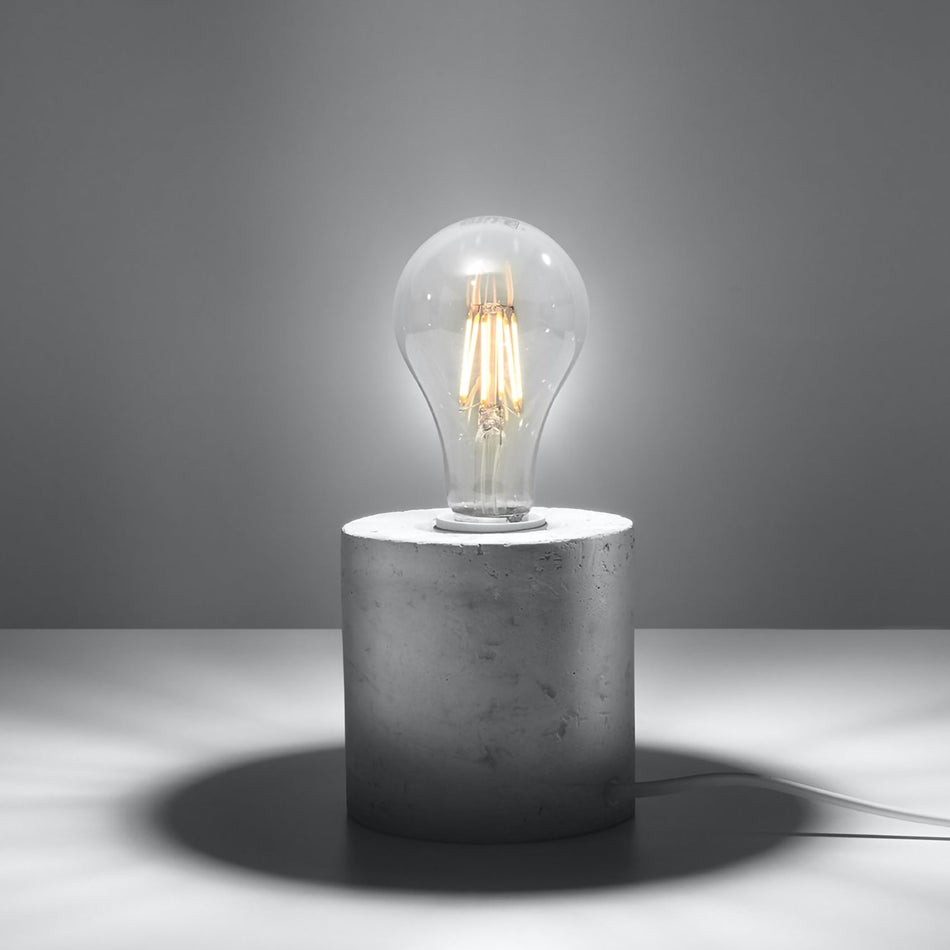 Lampe de table en béton ronde Ø10cm x 10cm IP20 E27 230V