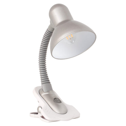 Schreibtischleuchte, Klemmlampe, silber / schwarz / blau / rosa, max 40W / E27 / IP20 / 230V