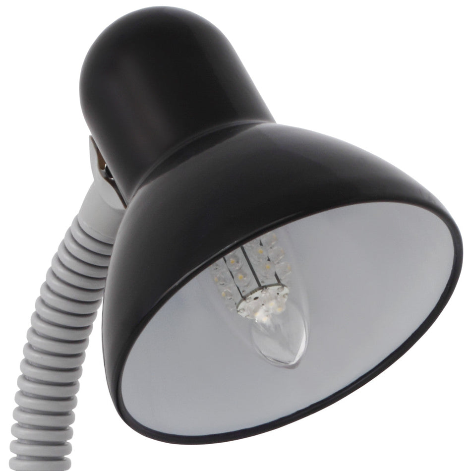 Lampe de bureau, lampe à pince, argent/noir/bleu/rose, max 40W / E27 / IP20 / 230V